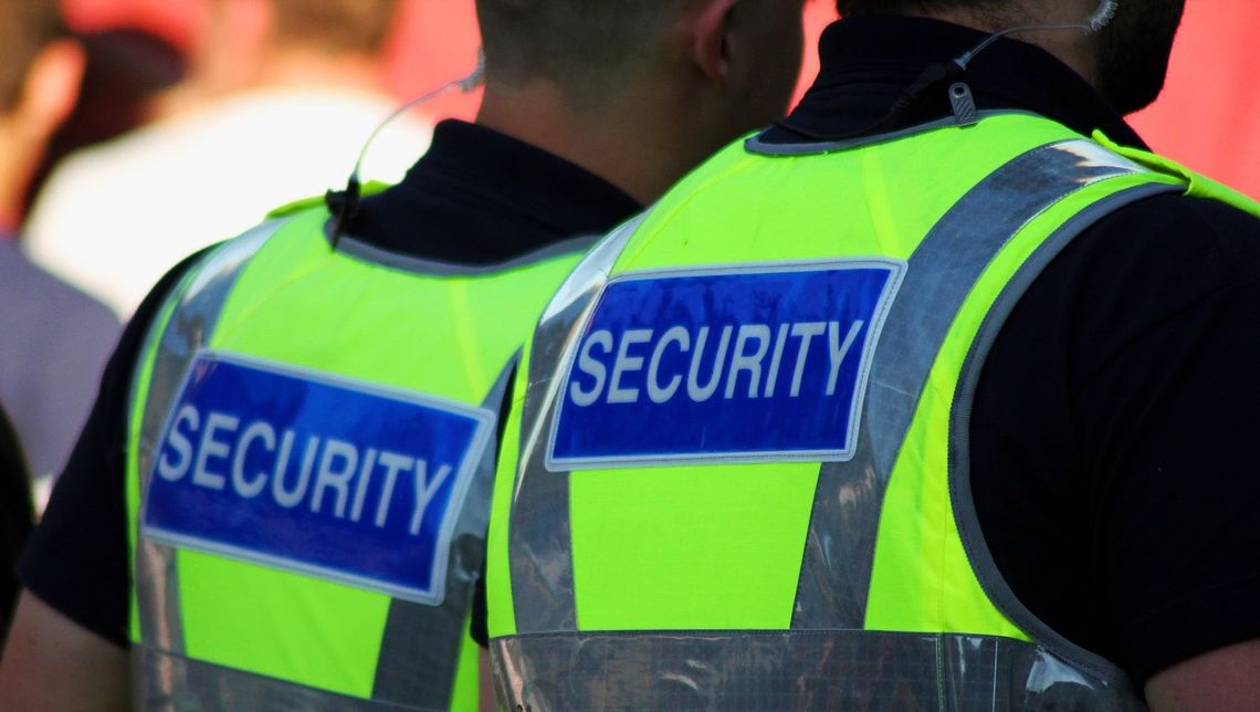 Security staff in hi vis