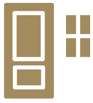 gold window and door icon representing entry points