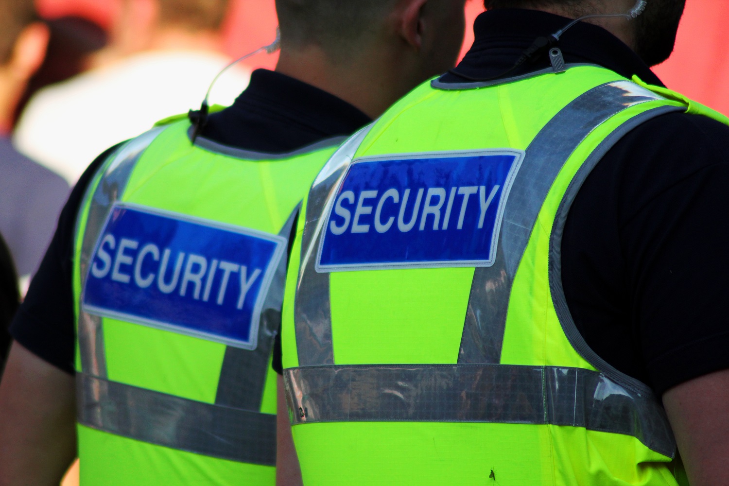 Security staff in hi vis