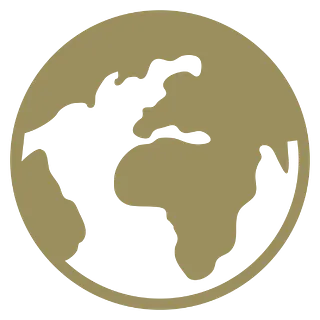 world icon in gold