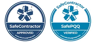 sia licensed logo, safe approved contractor and safe pqq verified
