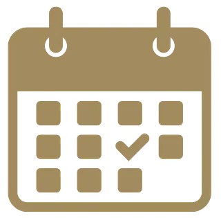 gold work calendar representing work schedules